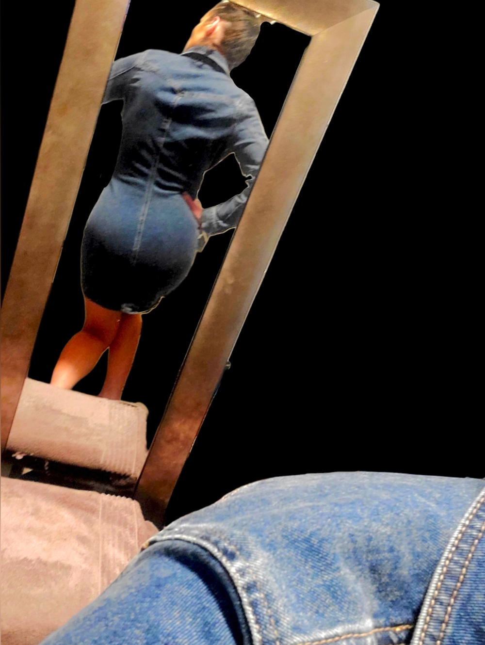 Wallflower Women's Mid-Blue Longline Denim Jacket - Picture 3 of 6